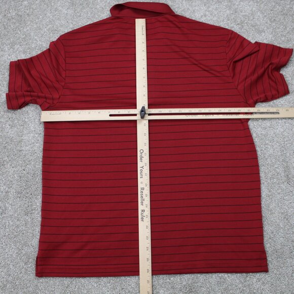 Greg Norman Polo Shirt Mens Medium Red Attack Life Playdry S/S Golf Pullover - Picture 8 of 10